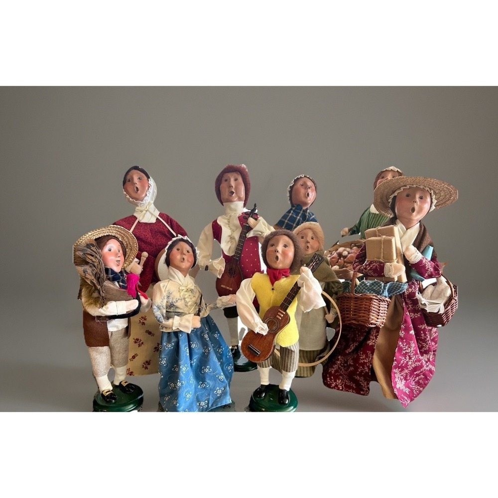 Byers Choice Carolers Lot of‎ 9 Williamsburg Nice Variety Early 2000s *Read